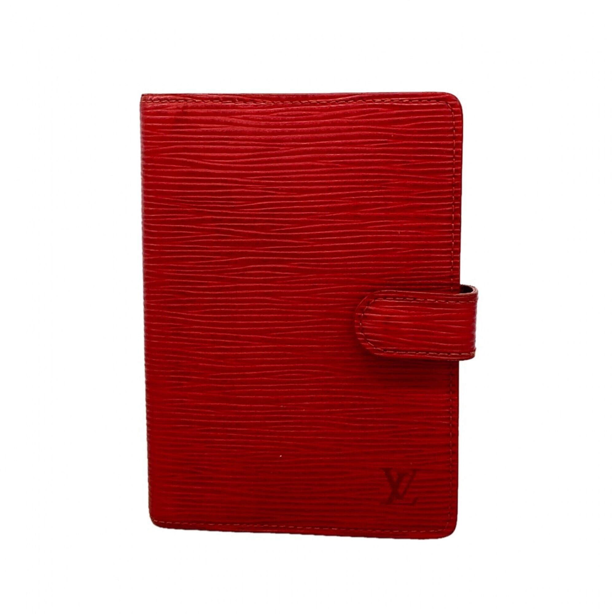 Louis Vuitton Agenda Pm Notebook Cover, Epi Leather, R20057, Castilian Red, M...